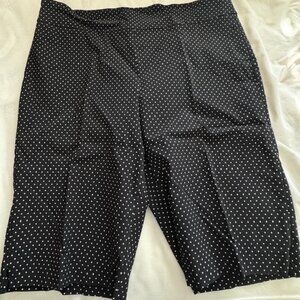 Women's 13" black with small white dots shorts